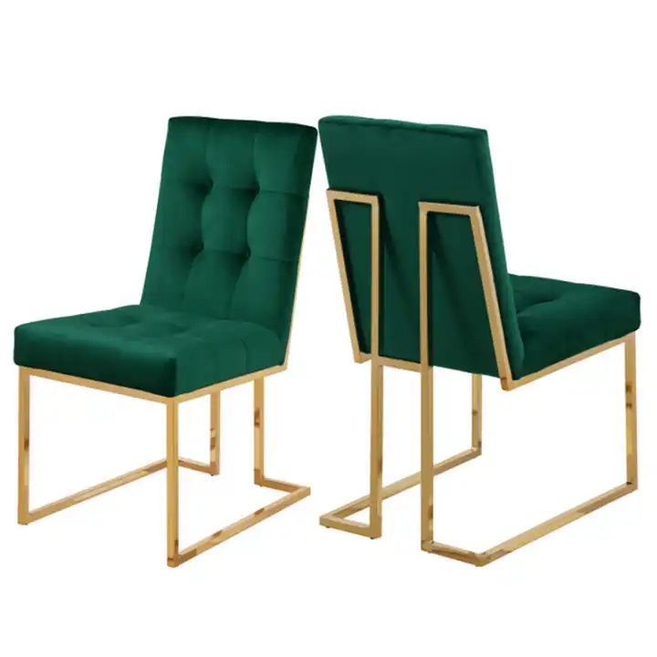 zielone krzesło do jadalni glamour