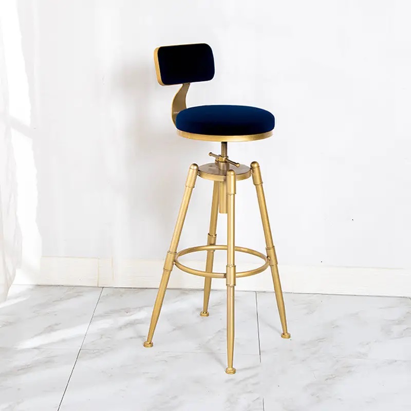 obrotowy złote krzesło barowe